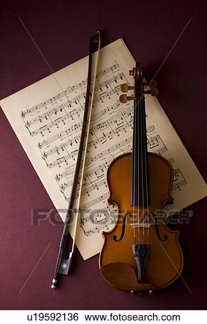 Stock Photograph - Violin and Musical Score. Fotosearch