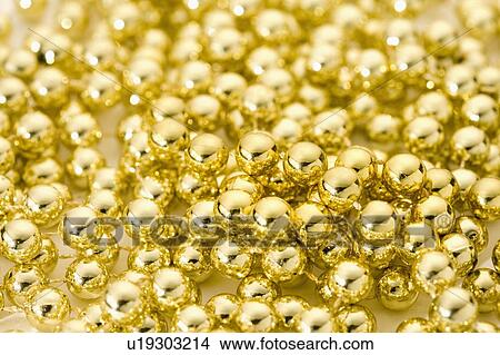 Picture - Decoration, Golden Beads. Fotosearch
