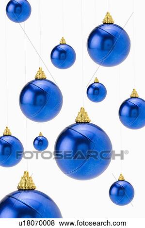 Blue Christmas baubles View Large Photo Image Stock Photo - Blue Christmas baubles. Fotosearch