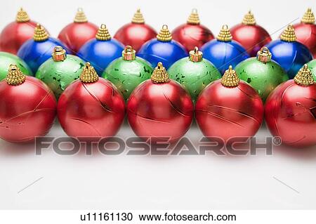 Christmas Baubles in rows View Large Photo Image Stock Image - Christmas Baubles in rows. Fotosearch