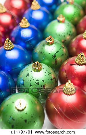 Rows of Christmas baubles View Large Photo Image Stock Image - Rows of Christmas baubles. Fotosearch
