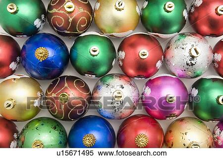 Rows of colorful Christmas baubles View Large Photo Image Stock Photography - Rows of colorful Christmas baubles. Fotosearch
