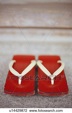 Stock Image - A pair of Geta sandals. Fotosearch