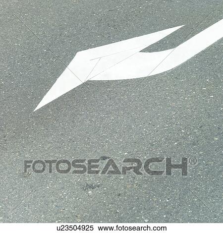 Stock Photography - Arrow sign on road. Fotosearch