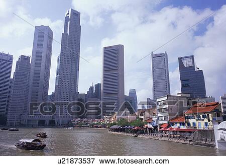 Stock Photo - Boat Quay. Fotosearch