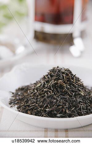 Stock Image - Close-up of tea leaves. Fotosearch