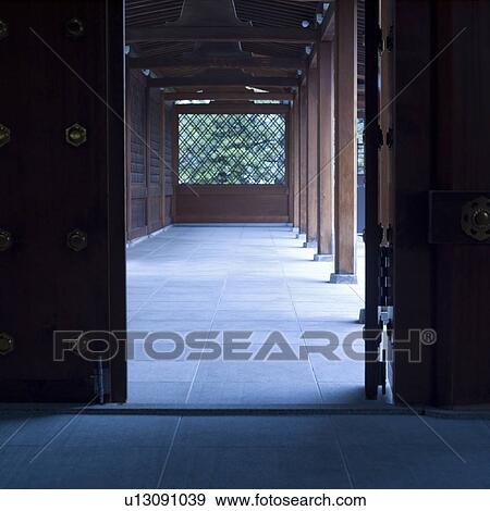 Corridor at shrine View Large Photo Image Stock Photo - Corridor at shrine. Fotosearch