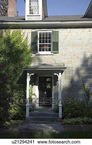 Stock Image - Exterior of house. Fotosearch