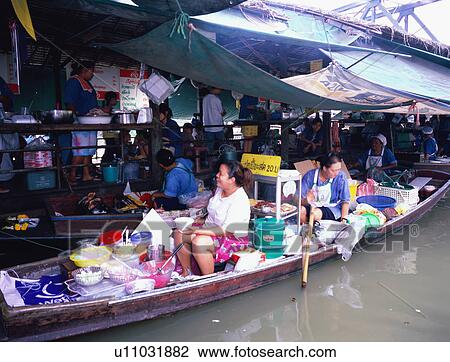 Floating Market View Large Photo Image Stock Image - Floating Market. Fotosearch