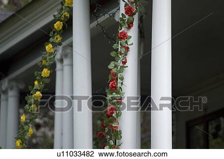 Flower hanging at porch View Large Photo Image Stock Image - Flower hanging at porch. Fotosearch