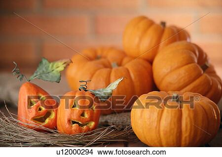 Halloween pumpkins View Large Photo Image Picture - Halloween pumpkins. Fotosearch