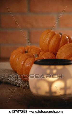 Stock Photo - Halloween pumpkins. Fotosearch