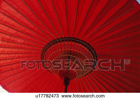 Stock Image - Japanese oil-paper parasol. Fotosearch
