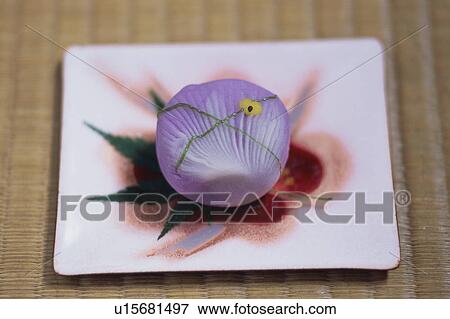 Japanese sweets on a plate View Large Photo Image Stock Photo - Japanese sweets on a plate. Fotosearch