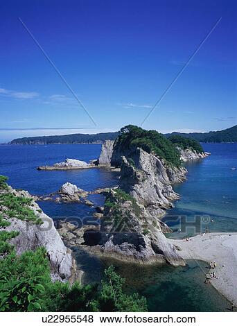 Stock Photo - Jyodogahama in Iwate Prefecture, Japan. Fotosearch