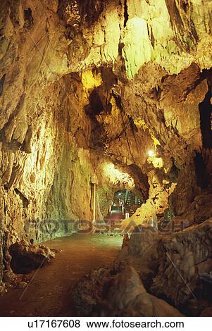Stock Photo - Limestone cave in Iwate Prefecture, Japan. Fotosearch