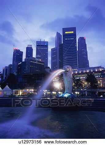 Merlion Park View Large Photo Image Stock Photograph - Merlion Park. Fotosearch