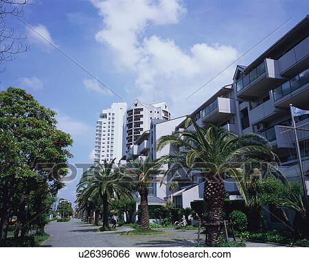 Stock Photograph - Residential district in Japan. Fotosearch