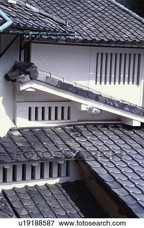 Roof of house, Kyoto Prefecture, Japan View Large Photo Image Stock Photo - Roof of house, Kyoto Prefecture, Japan. Fotosearch