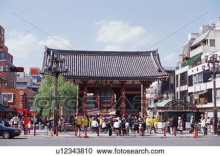 Stock Image - Sensoji Temple, Asakusa, Tokyo, Japan. Fotosearch