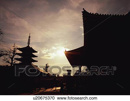 Stock Image - Sensoji Temple, Tokyo, Japan. Fotosearch