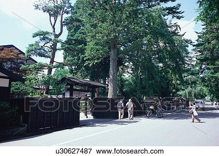 Stock Photo - Street in Kakunodate, Akita Prefecture, Japan. Fotosearch