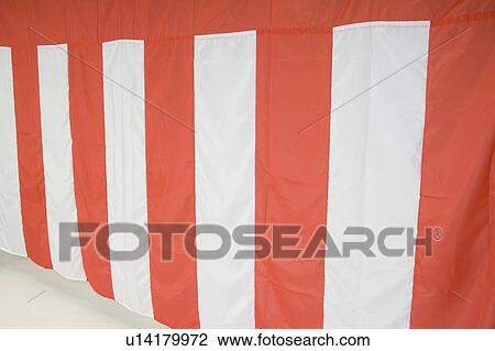 Stock Image - Striped curtain. Fotosearch