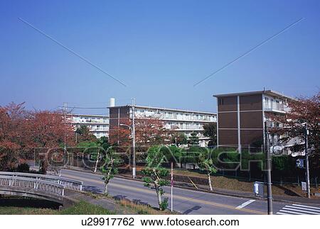 Stock Image - Suburbia in Japan. Fotosearch