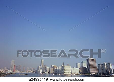 Sumida river, Tokyo, Japan View Large Photo Image Stock Photo - Sumida river, Tokyo, Japan. Fotosearch
