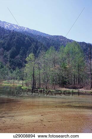 Tashiro Pond in Kamikochi, Nagano Prefecture, Japan View Large Photo Image Picture - Tashiro Pond in Kamikochi, Nagano Prefecture, Japan. Fotosearch