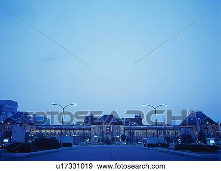 Tokyo Station at dusk View Large Photo Image Stock Photo - Tokyo Station at dusk. Fotosearch