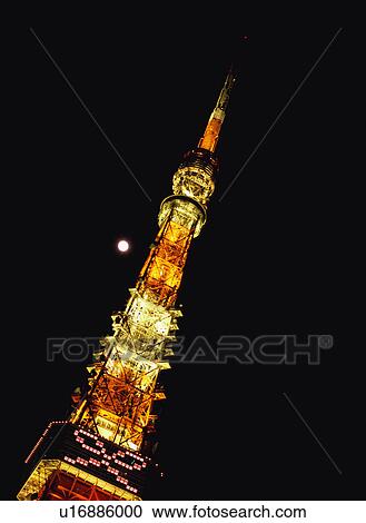 Stock Image - Tokyo Tower at night. Fotosearch