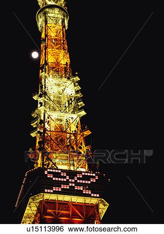 Stock Photograph - Tokyo Tower at night. Fotosearch