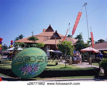 Umbrella Village in Chiang Mai, Thailand View Large Photo Image Stock Image - Umbrella Village in Chiang Mai, Thailand. Fotosearch