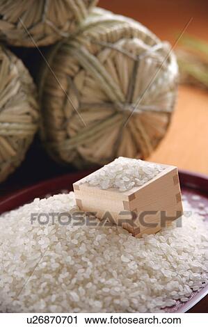 Stock Image - Uncooked rice, close-up. Fotosearch