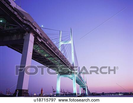 Stock Photo - Yokohama Bay Bridge. Fotosearch