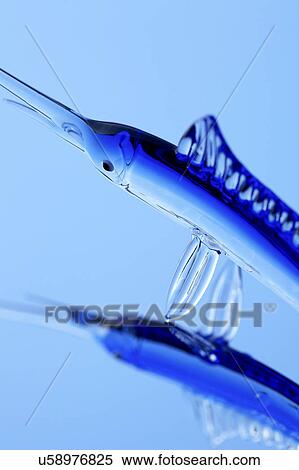 Stock Photography - Blue Glasswork of fish. Fotosearch