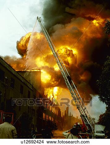 Building fire View Large Photo Image Picture - Building fire. Fotosearch