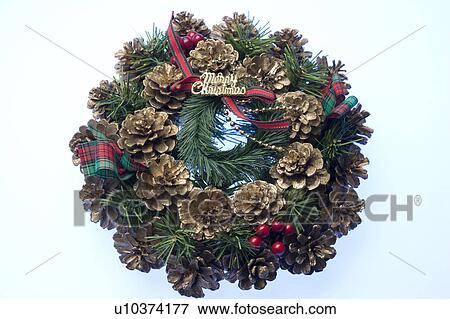 Stock Photo - Christmas wreath. Fotosearch