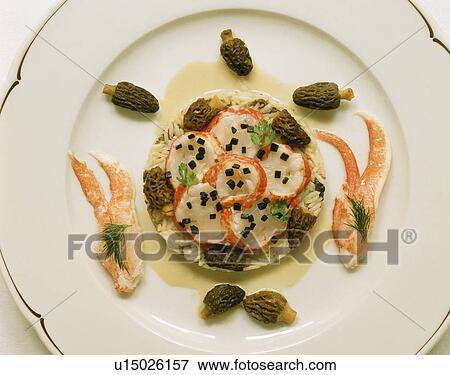 Close-up of a french meal on a plate View Large Photo Image Stock Photo - Close-up of a french meal on a plate. Fotosearch