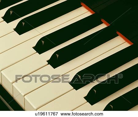 Stock Photo - Close-up of piano keys. Fotosearch