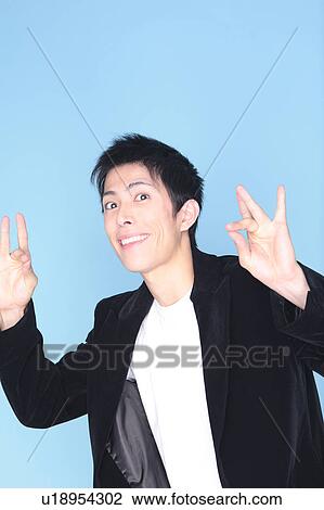 Stock Image - Clowning man. Fotosearch