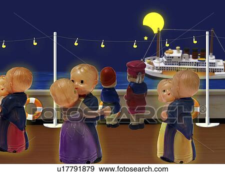 Stock Photo - Dolls dancing on ships deck. Fotosearch