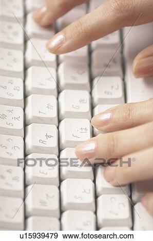 Stock Photo - Fingers typing on Keyboard. Fotosearch