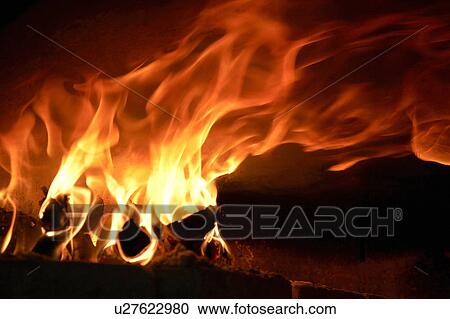 Stock Image - Fire burning. Fotosearch