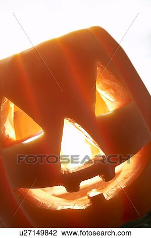 Stock Image - Halloween jack-o'-lantern. Fotosearch