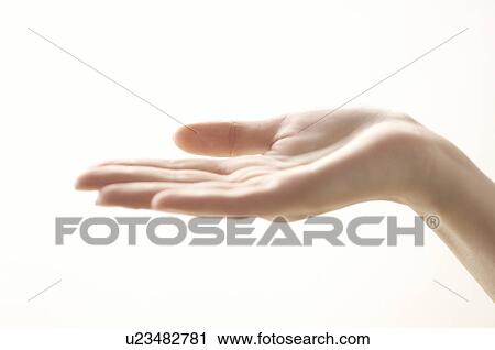 Stock Image - Hand held out . Fotosearch