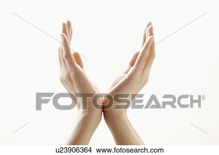 Picture - Hands up together. Fotosearch