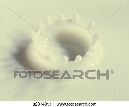 Stock Image - Milk crown. Fotosearch