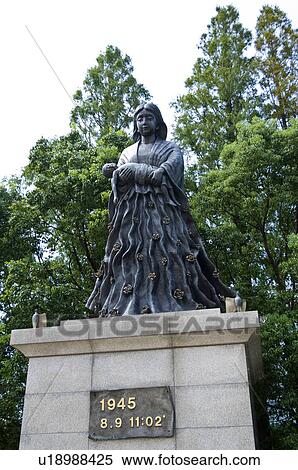 Stock Photography - Nagasaki peace park statue. Fotosearch